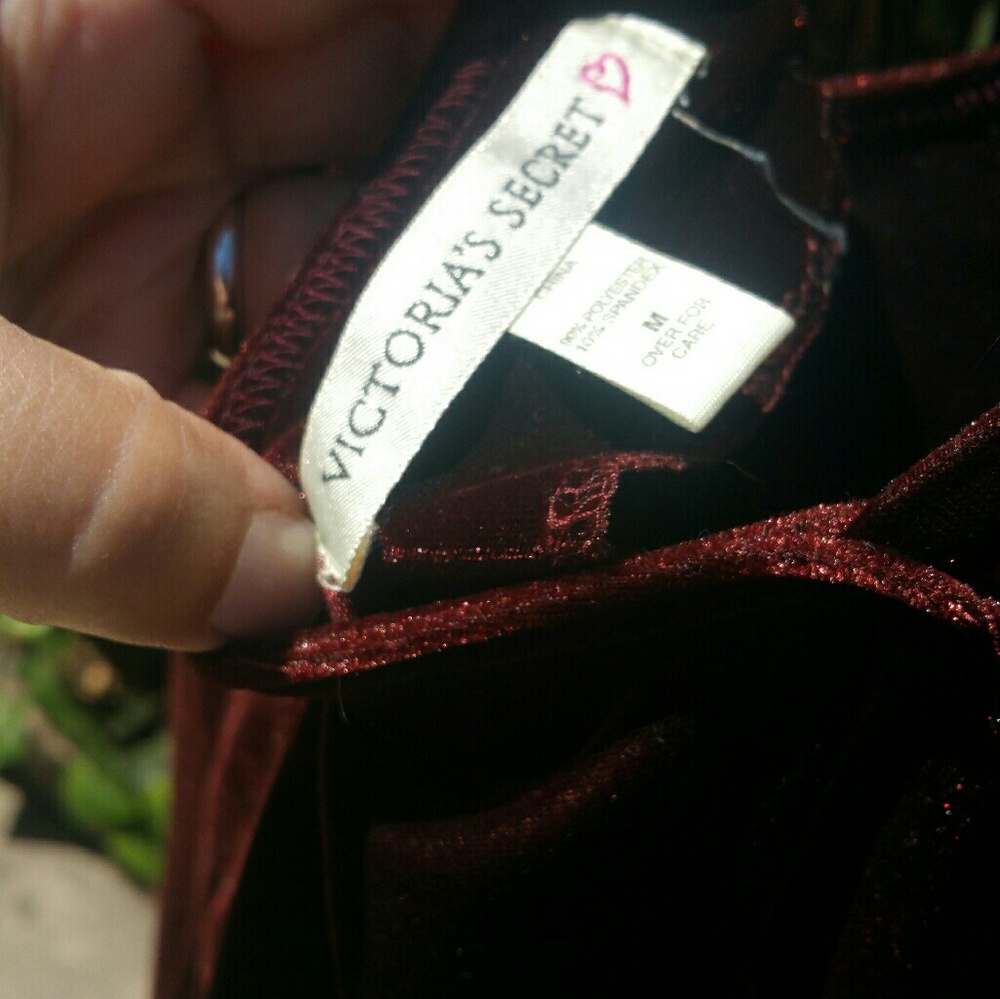 Victoria's Secret Burgundy Velvet Dress - Picture 2 of 5